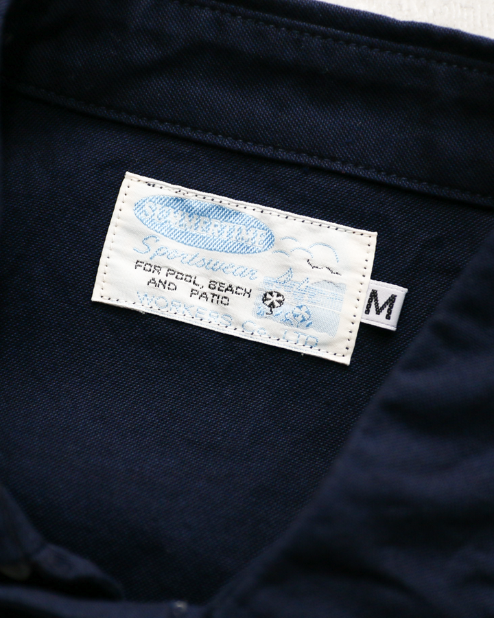 WORKERS ワーカーズ Swing Top, Combed OX, Solid Navy