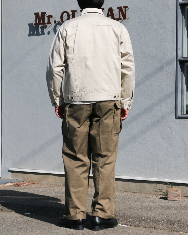 WORKERS ワーカーズ M43 Trousers Mod, Khaki Herringbone