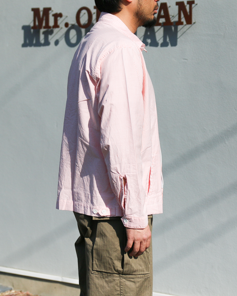 WORKERS ワーカーズ Swing Top, Supima OX, Orange Stripe