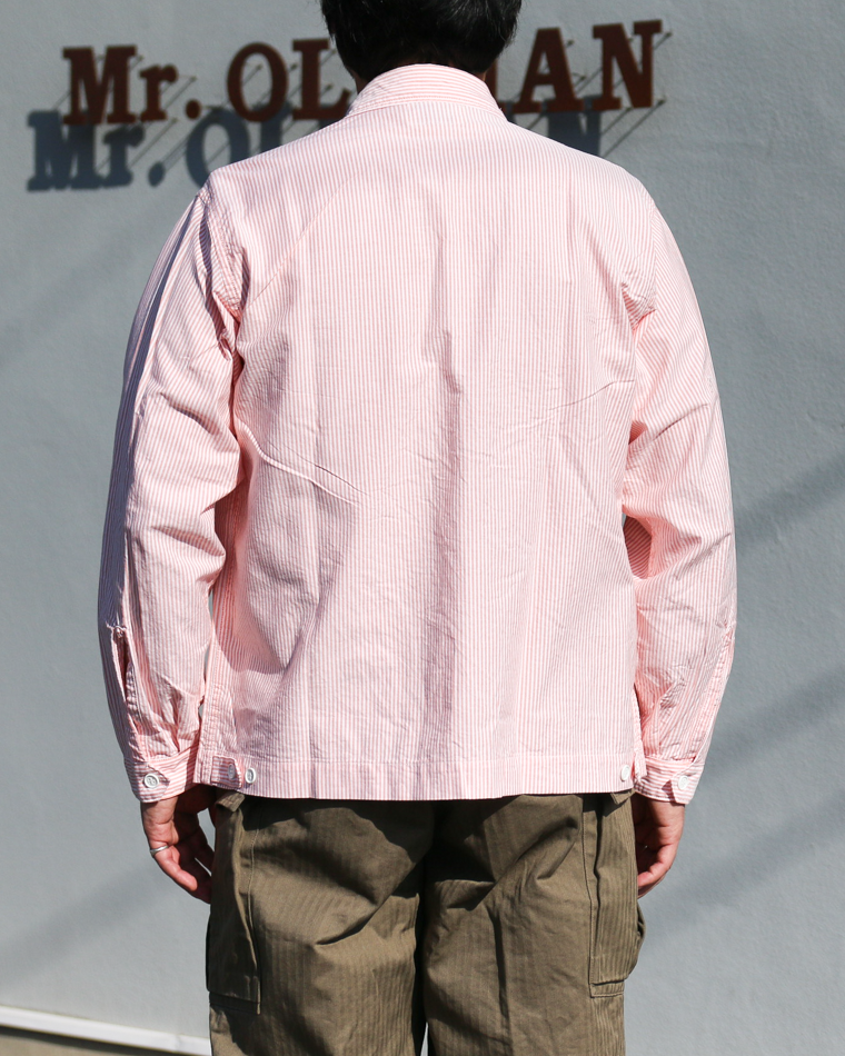 WORKERS ワーカーズ Swing Top, Supima OX, Orange Stripe