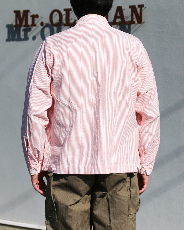 WORKERS ワーカーズ Swing Top, Supima OX, Orange Stripe