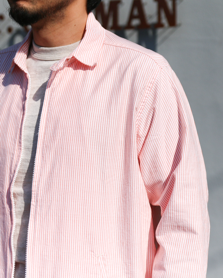 WORKERS ワーカーズ Swing Top, Supima OX, Orange Stripe