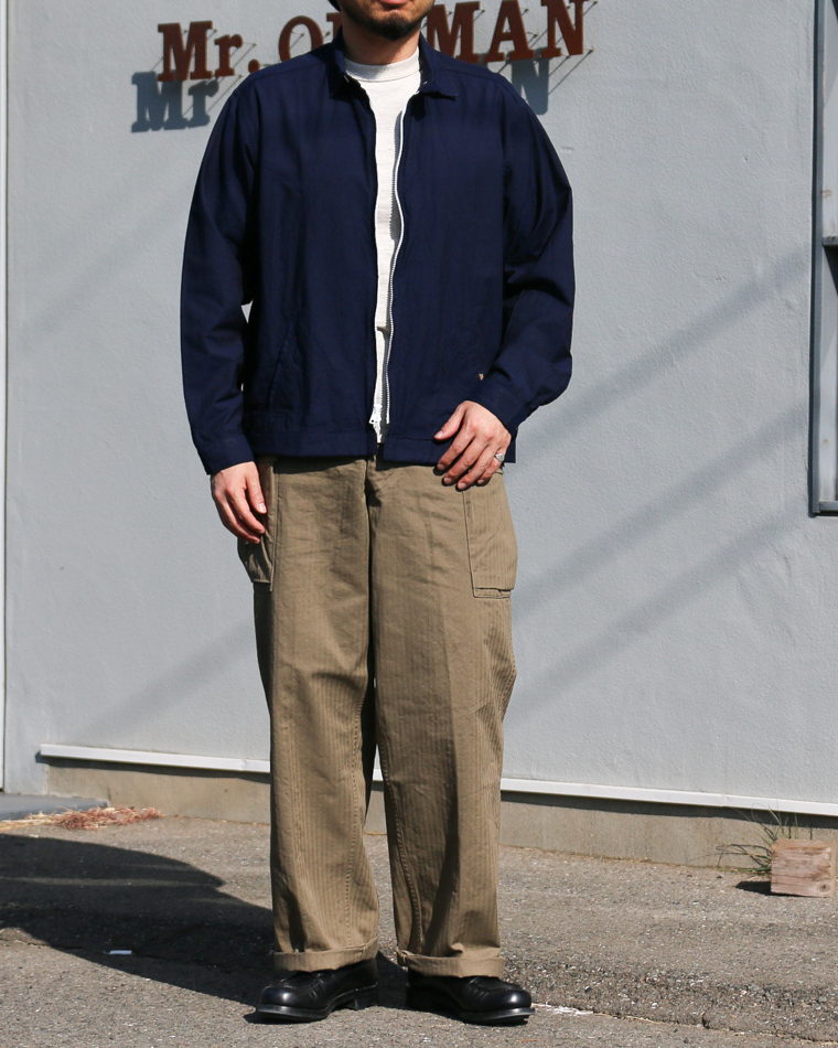 WORKERS ワーカーズ Swing Top, Combed OX, Solid Navy