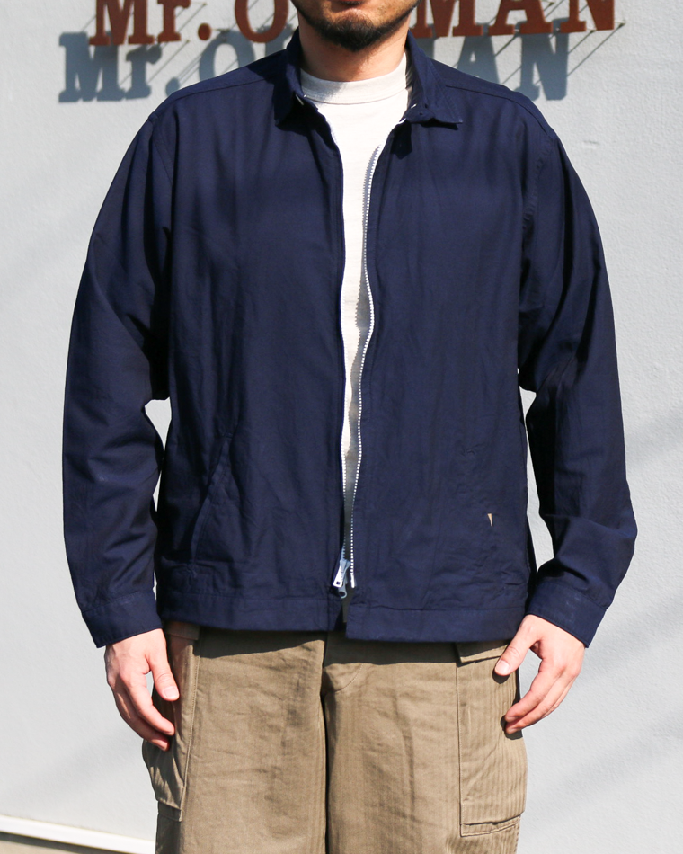 WORKERS ワーカーズ Swing Top, Combed OX, Solid Navy