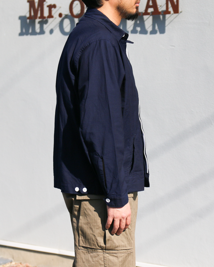 WORKERS ワーカーズ Swing Top, Combed OX, Solid Navy