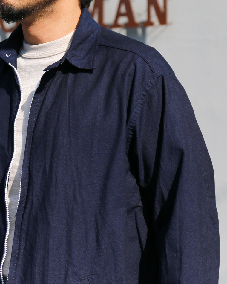 WORKERS ワーカーズ Swing Top, Combed OX, Solid Navy