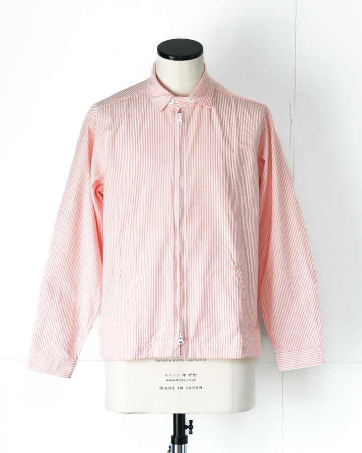 WORKERS ワーカーズ Swing Top, Supima OX, Orange Stripe
