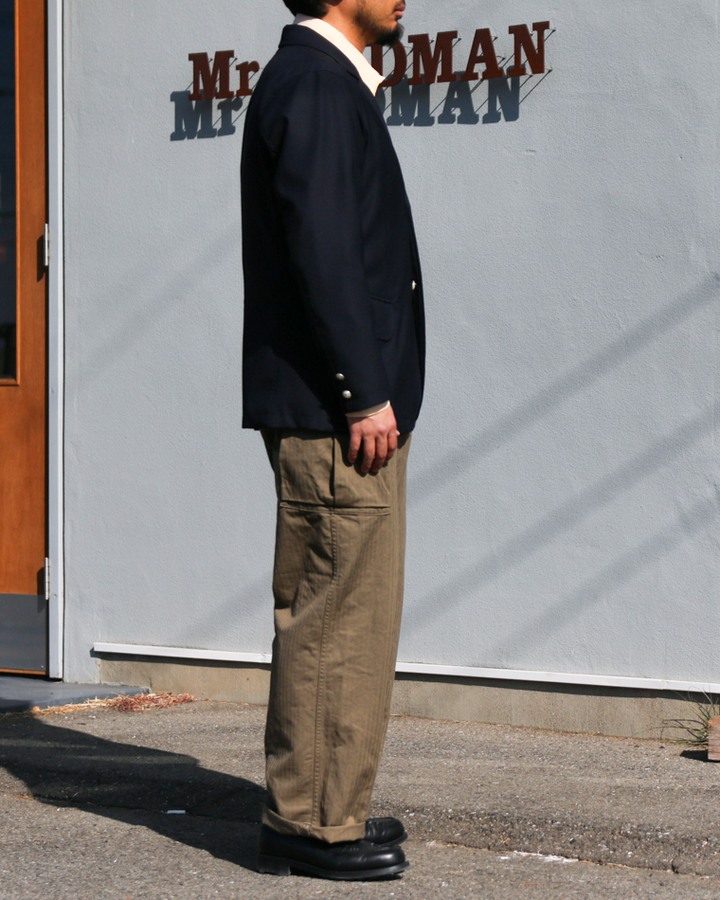 WORKERS ワーカーズ Moonglow Blazer, Combat Wool Tropical, Navy