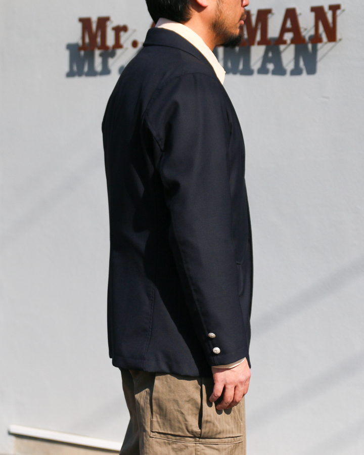 WORKERS ワーカーズ Moonglow Blazer, Combat Wool Tropical, Navy