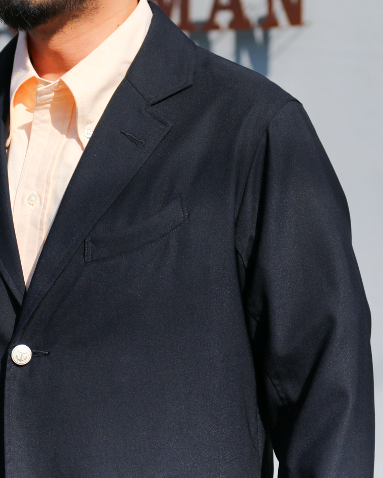 WORKERS ワーカーズ Moonglow Blazer, Combat Wool Tropical, Navy