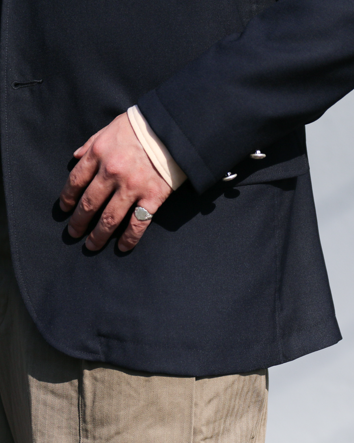WORKERS ワーカーズ Moonglow Blazer, Combat Wool Tropical, Navy