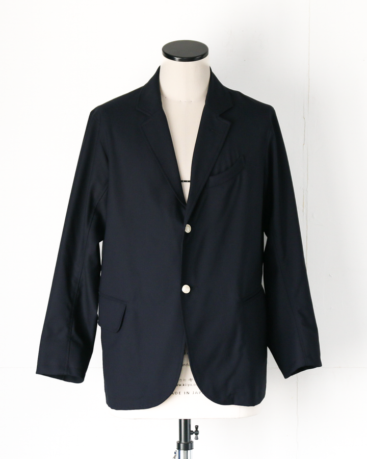 WORKERS ワーカーズ Moonglow Blazer, Combat Wool Tropical, Navy