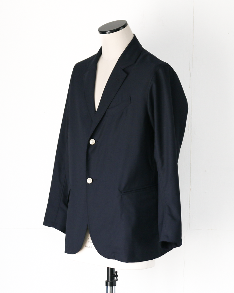 WORKERS ワーカーズ Moonglow Blazer, Combat Wool Tropical, Navy