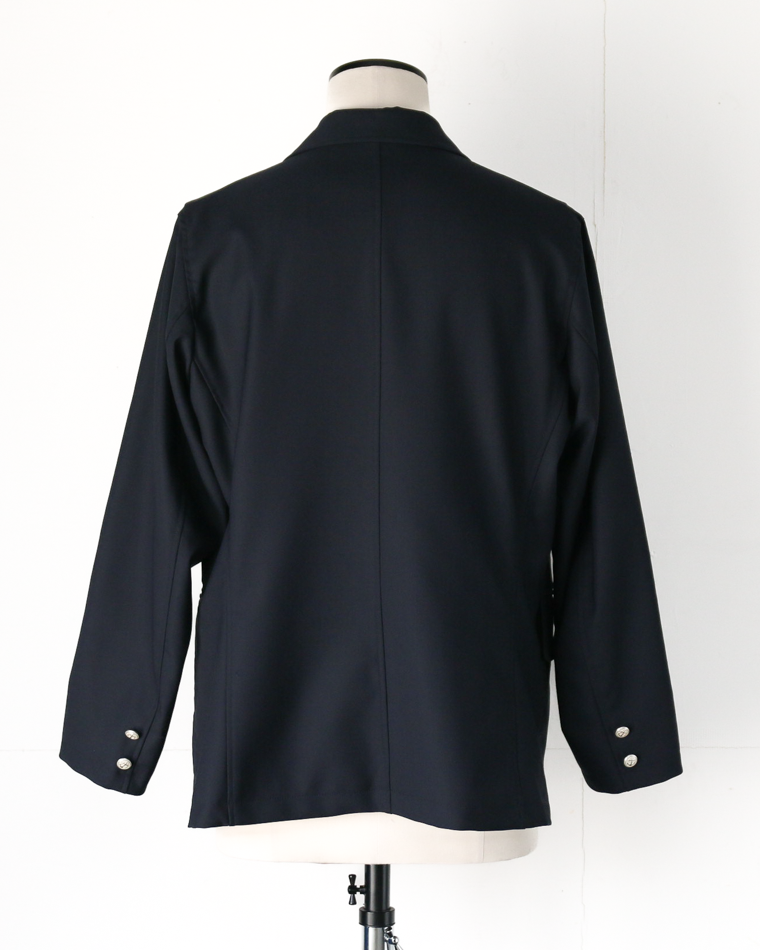 WORKERS ワーカーズ Moonglow Blazer, Combat Wool Tropical, Navy