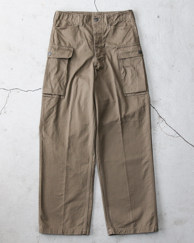 WORKERS ワーカーズ M43 Trousers Mod, Khaki Herringbone