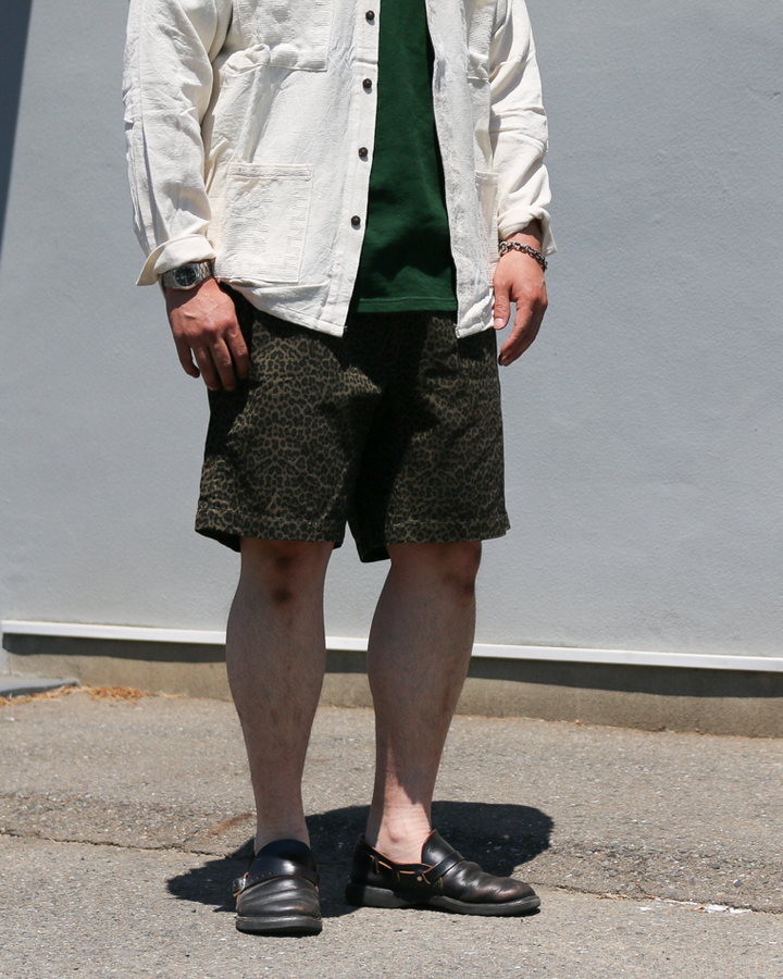THRIFTY LOOK PRINTED 90S PRINTED 90S CLIMBING SHORTS Green Leopard
