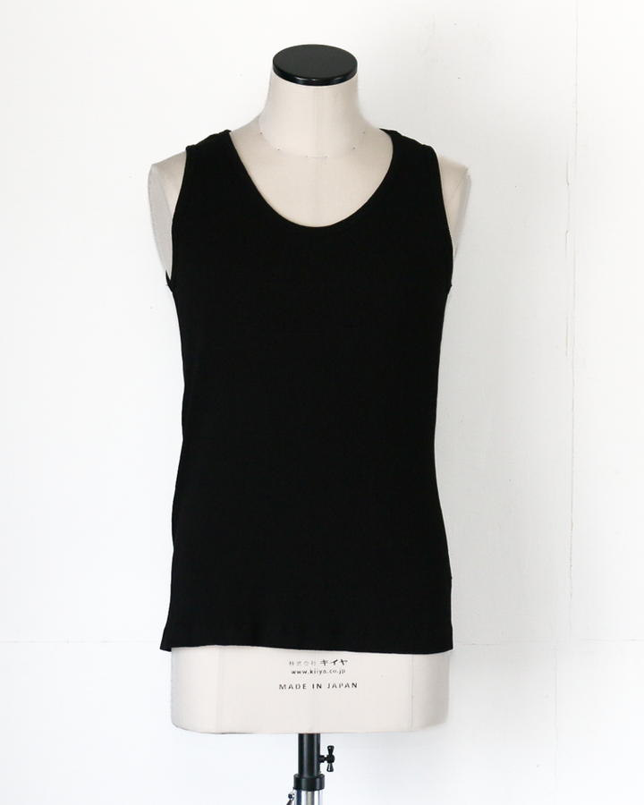 Velva Sheen  1PAC RIB TANKTOP MADE IN USA Black