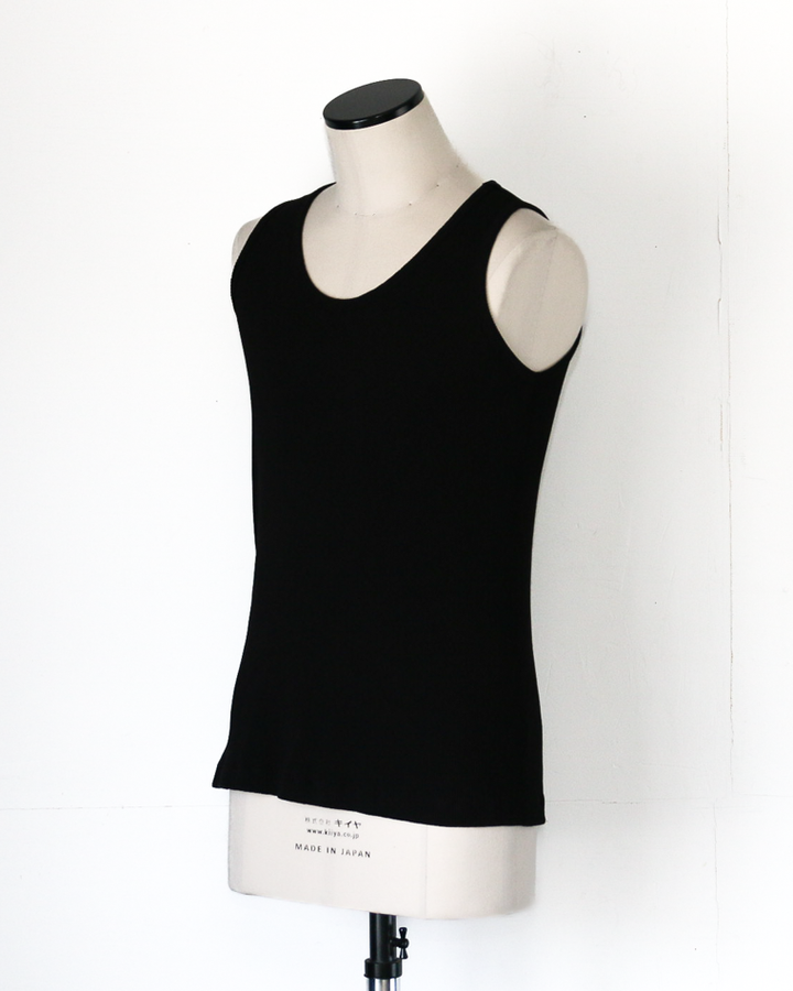 Velva Sheen  1PAC RIB TANKTOP MADE IN USA Black