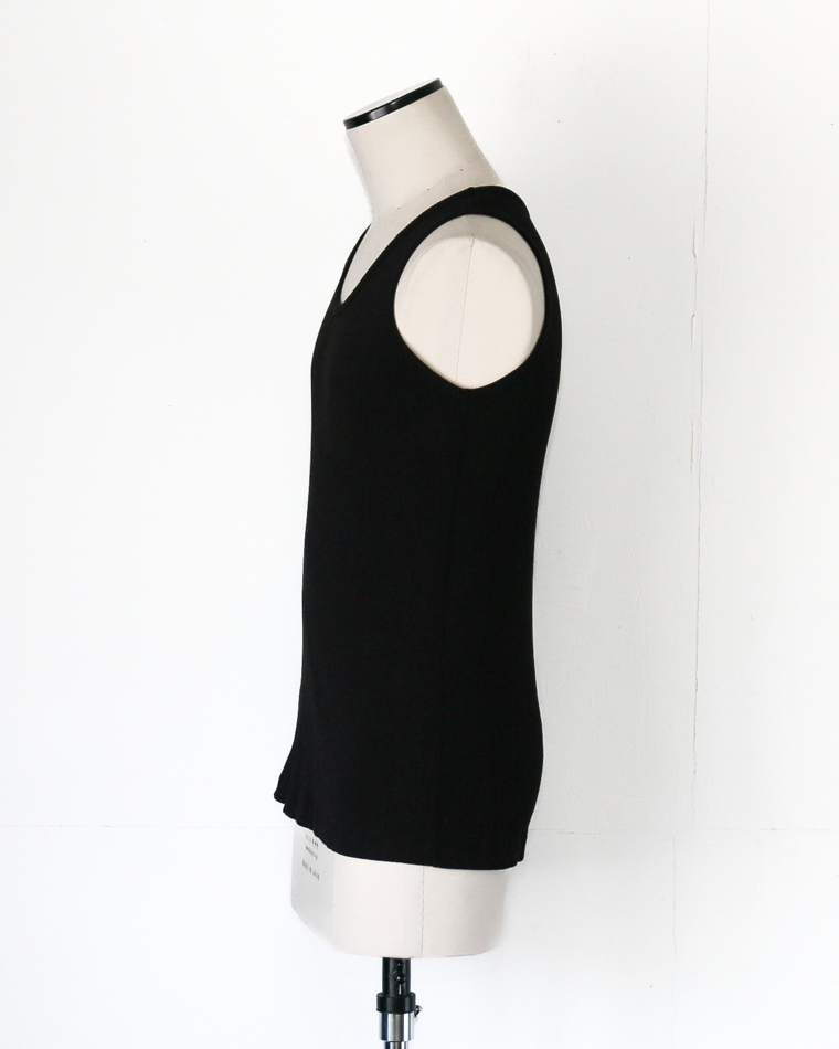 Velva Sheen  1PAC RIB TANKTOP MADE IN USA Black