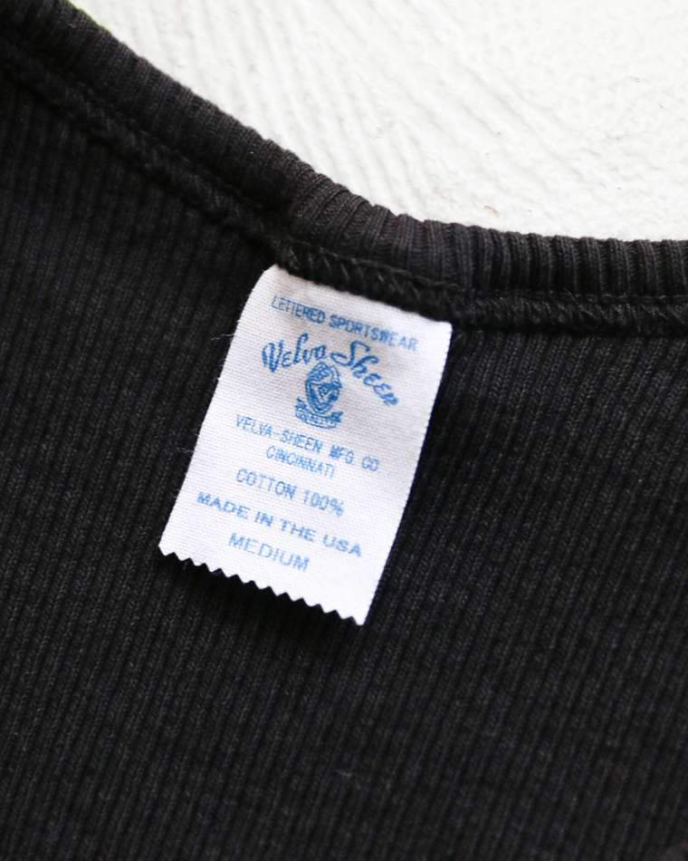 Velva Sheen  1PAC RIB TANKTOP MADE IN USA Black