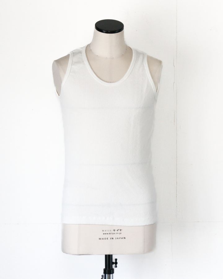 Velva Sheen  1PAC RIB TANKTOP MADE IN USA White