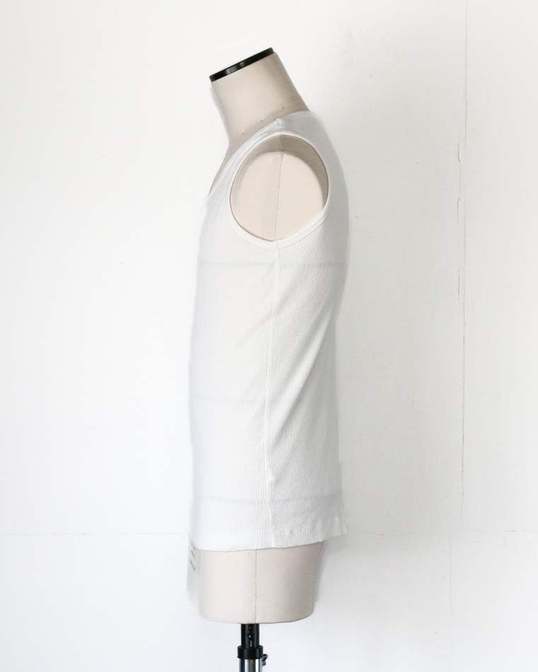 Velva Sheen  1PAC RIB TANKTOP MADE IN USA White