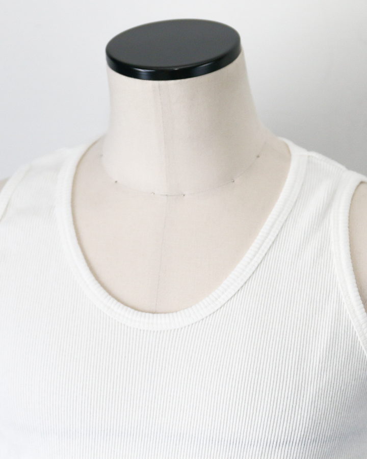 Velva Sheen  1PAC RIB TANKTOP MADE IN USA White