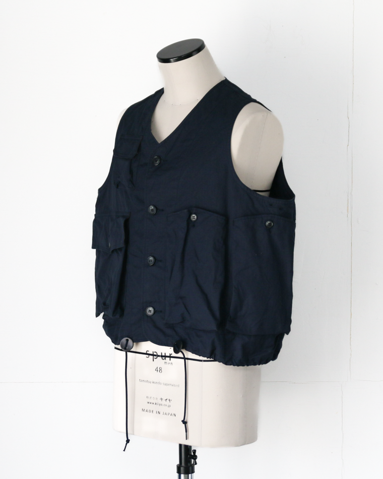 another 20th century アナザートゥエンティースセンチュリー River Runs Vest - C/ripstop Navy