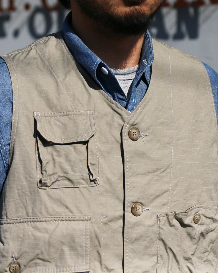another 20th century アナザートゥエンティースセンチュリー River Runs Vest - C/ripstop Sage