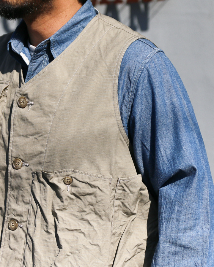 another 20th century アナザートゥエンティースセンチュリー River Runs Vest - C/ripstop Sage