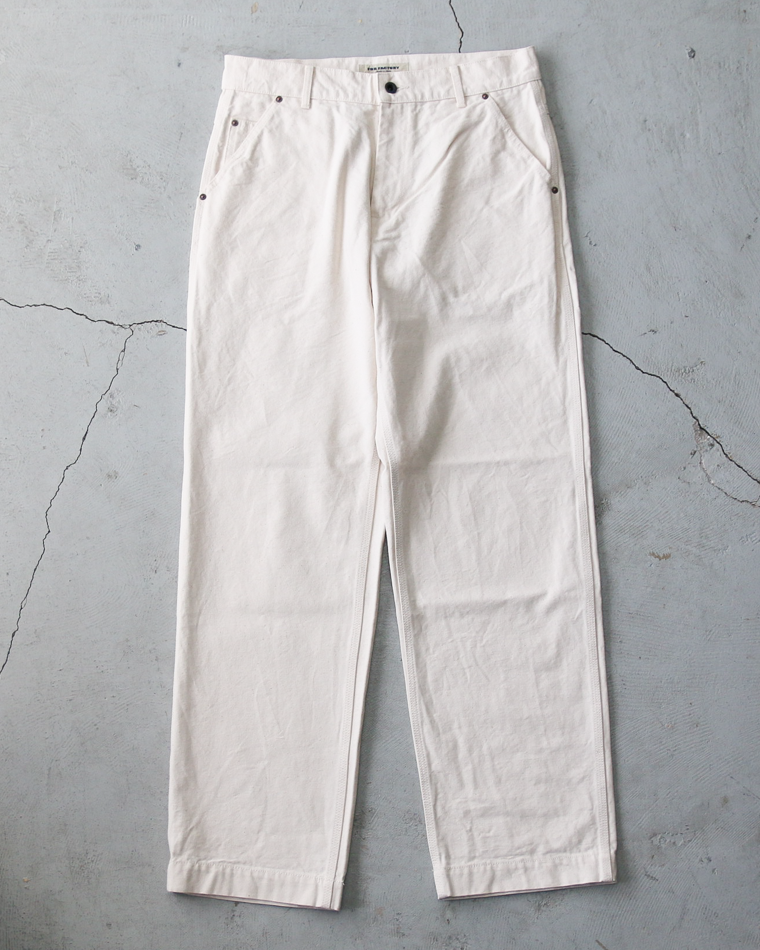 FOB factory エフオービーファクトリー F0530 COTTON DUCK WORK PANTS Ecru