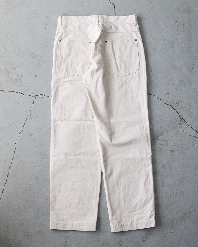 FOB factory エフオービーファクトリー F0530 COTTON DUCK WORK PANTS Ecru