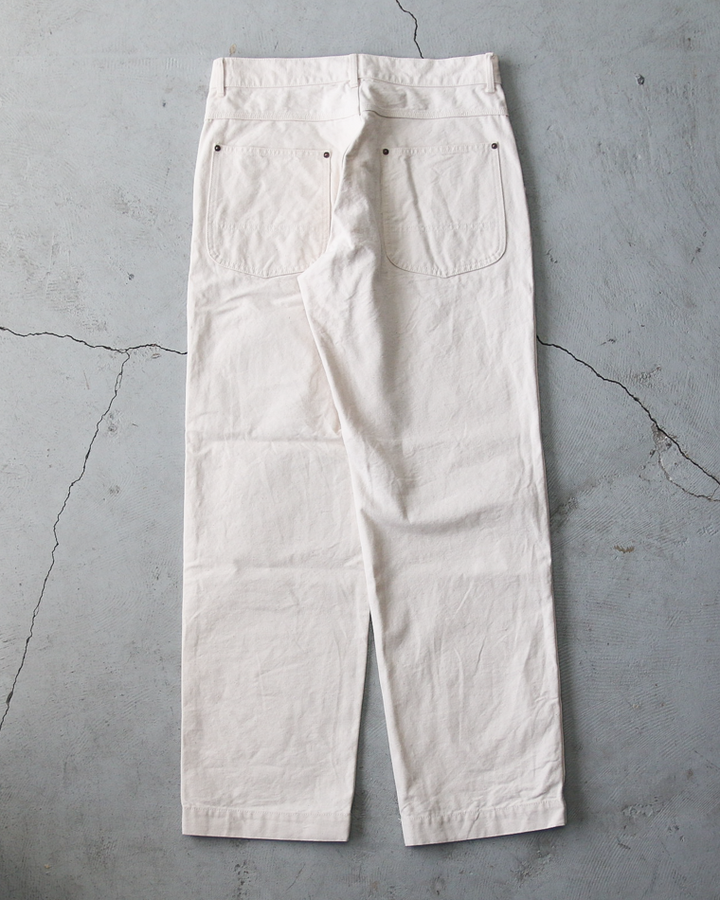 FOB factory エフオービーファクトリー F0530 COTTON DUCK WORK PANTS Ecru