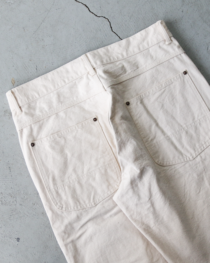 FOB factory エフオービーファクトリー F0530 COTTON DUCK WORK PANTS Ecru