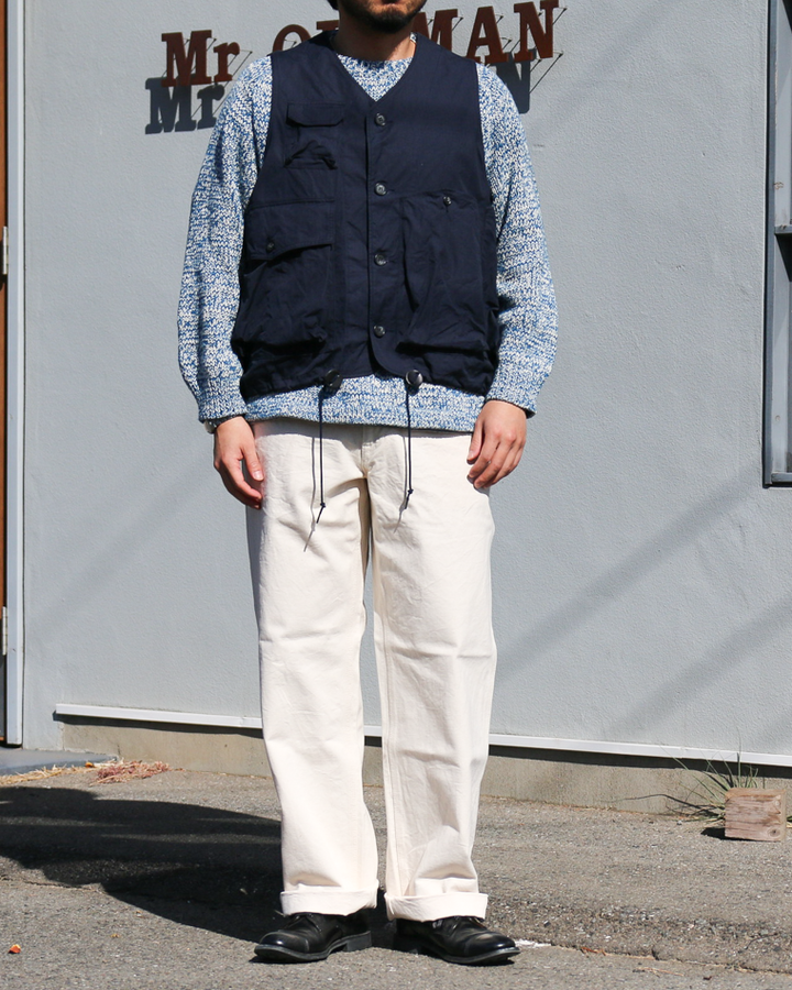 FOB factory エフオービーファクトリー F0530 COTTON DUCK WORK PANTS Ecru