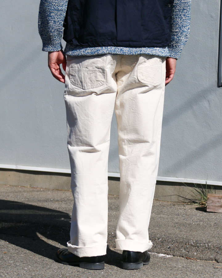 FOB factory エフオービーファクトリー F0530 COTTON DUCK WORK PANTS Ecru