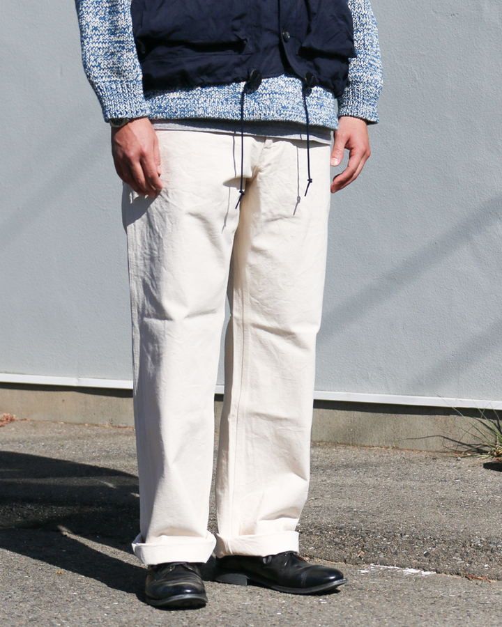 FOB factory エフオービーファクトリー F0530 COTTON DUCK WORK PANTS Ecru