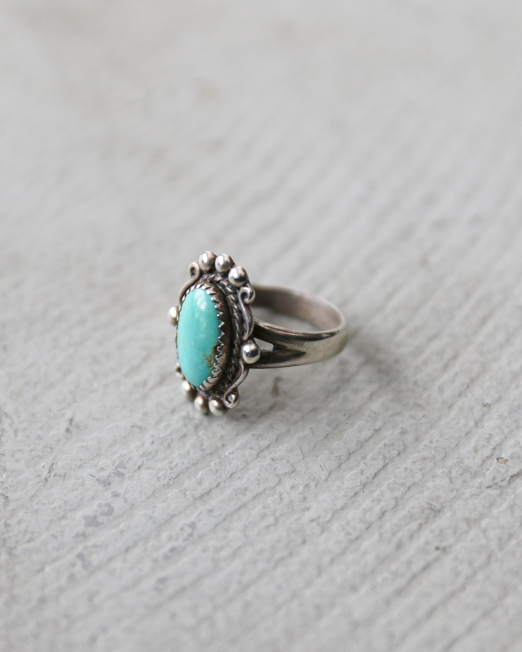 INDIAN JEWELRY インディアンジュエリー Turquoise Ring Type E