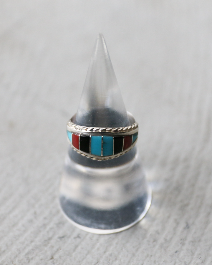 INDIAN JEWELRY インディアンジュエリー Inlay Ring Type G
