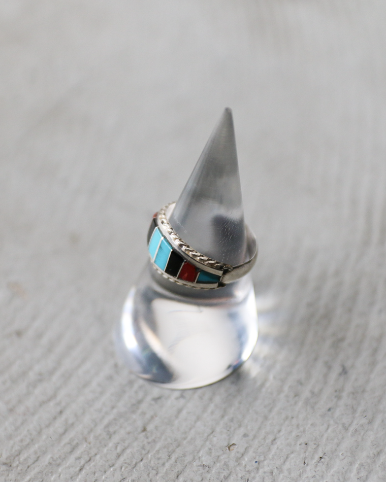 INDIAN JEWELRY インディアンジュエリー Inlay Ring Type G