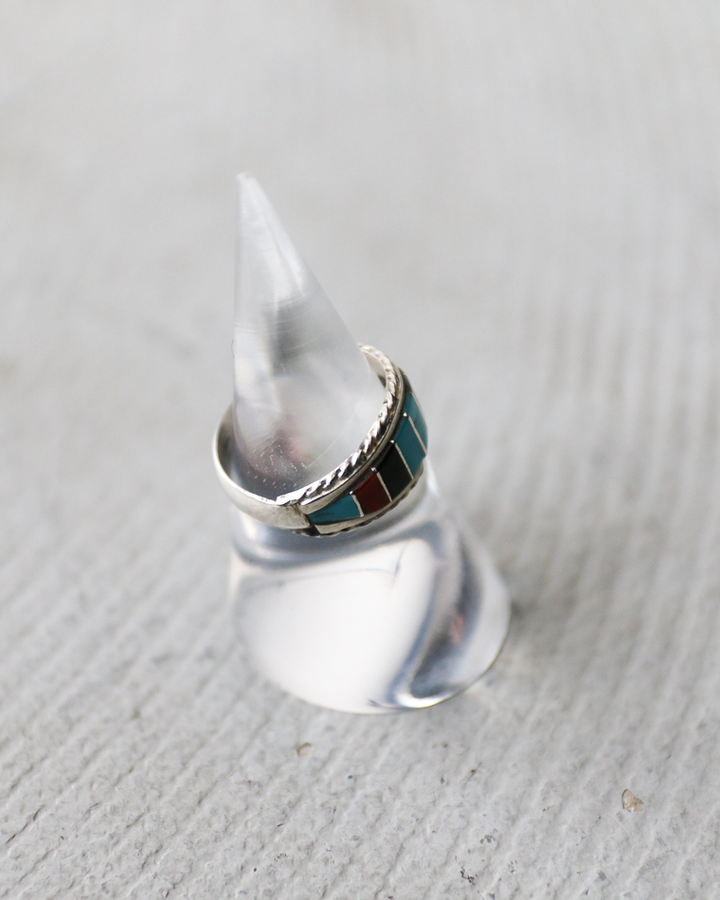INDIAN JEWELRY インディアンジュエリー Inlay Ring Type G