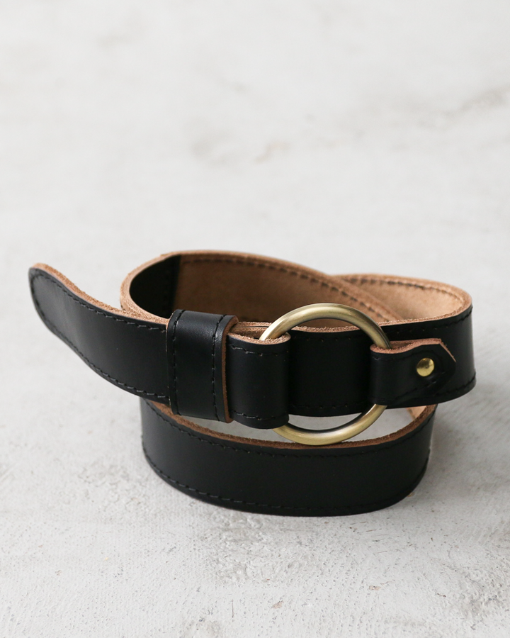 FERNAND LEATHER Sigle Ring Leather Belt