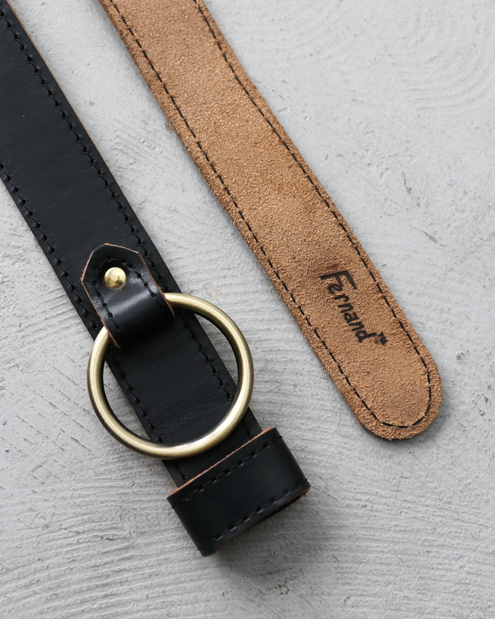 FERNAND LEATHER Sigle Ring Leather Belt