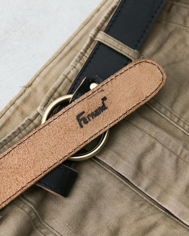 FERNAND LEATHER Sigle Ring Leather Belt