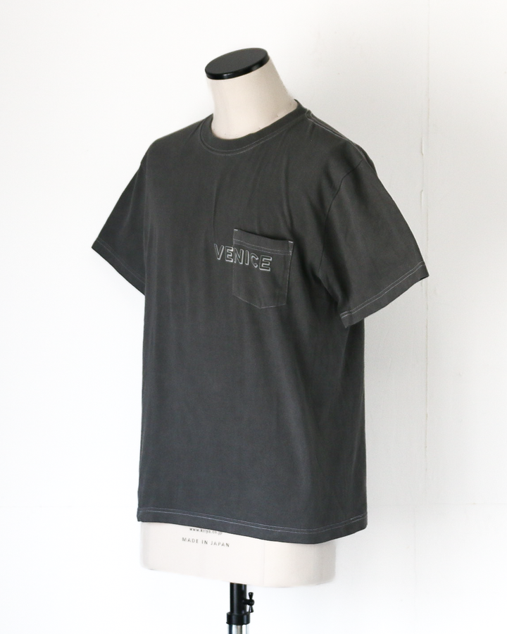 melple Pasadena Pocket Tee (VENICE) Black