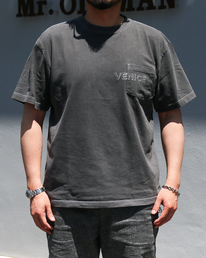 melple Pasadena Pocket Tee (VENICE) Black