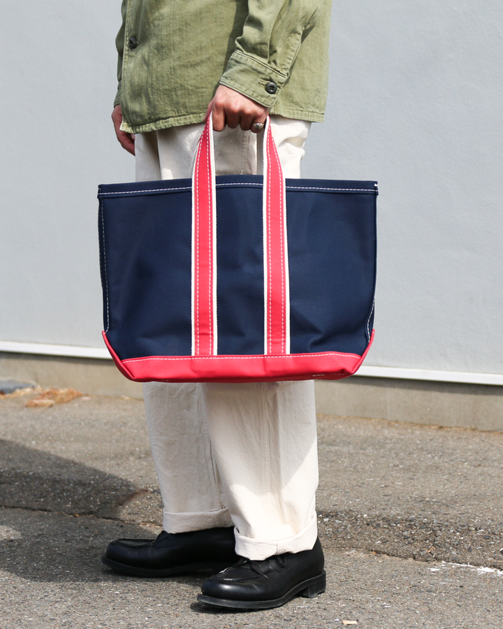 WORKERS ワーカーズ Deluxe Tote Bag/ Navy Body x Red Handle