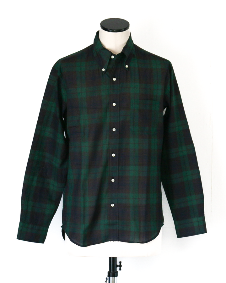 WORKERS Modified BD Shirt, Indian Madras Black Watch