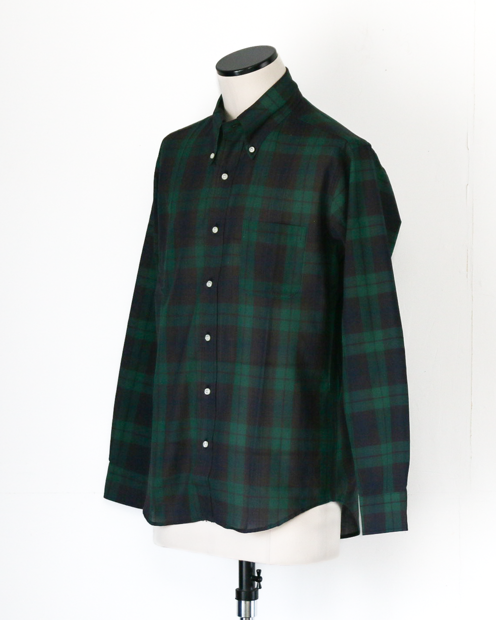 WORKERS Modified BD Shirt, Indian Madras Black Watch