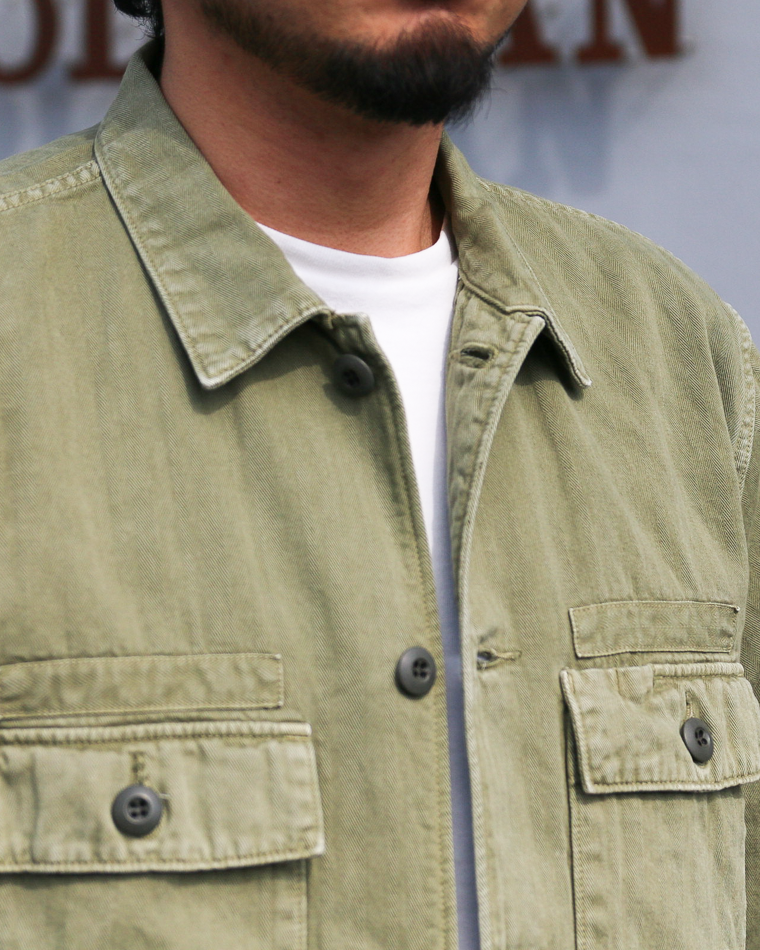 FOB factory エフオービーファクトリー F2461 HBT FATIGUE JKT Olive
